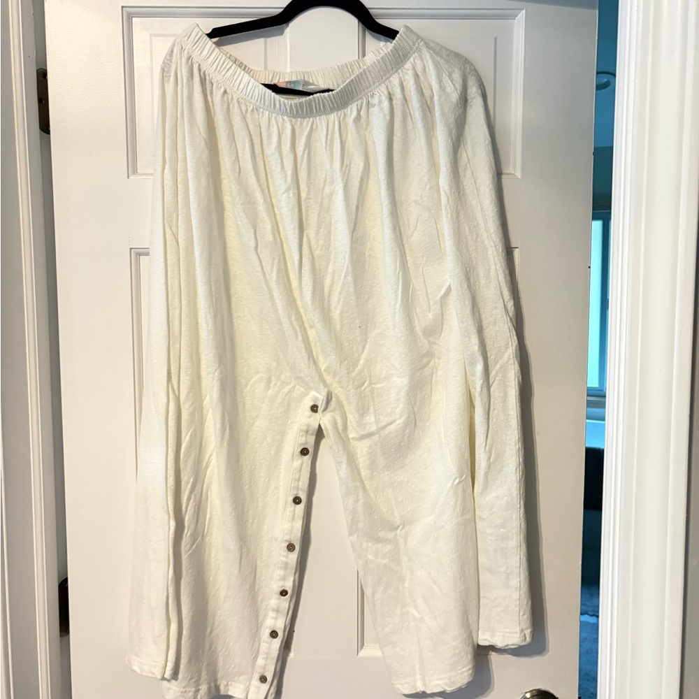 Free People Beach multi way/wear pants skirt medium white